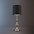 Elegant Brass and Porcelain Table Lamp 3D model small image 1