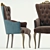 Elegant Carpanese Chair & Armchair 3D model small image 2