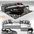 Modern Linteloo Fabio Corner Sofa 3D model small image 2