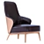 Modern Leather Bergeres: Minotti Leslie Armchair 3D model small image 1