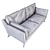 Contemporary Elegance: Dialma Brown Sofa 3D model small image 3