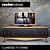 Elegant Claridge TV Unit: Solid Cherry Wood 3D model small image 1