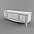 Elegant Claridge TV Unit: Solid Cherry Wood 3D model small image 3