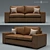 Luxury Cordwainer Leather Sofa 3D model small image 1