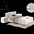 Luxury 3D Bed Set 3D model small image 2