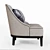 LuxDeco Sylvia Armchair - Customizable Upholstery Options 3D model small image 2