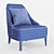 LuxDeco Sylvia Armchair - Customizable Upholstery Options 3D model small image 3