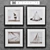 Nautical Charm: Eichholtz Boat Print Set 3D model small image 1