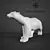 Majestic Pompon Polar Bear Sculpture 3D model small image 2