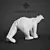 Majestic Pompon Polar Bear Sculpture 3D model small image 3