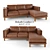 West Elm Dekalb Leather Sectional 3D model small image 1