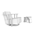 Neil David F2 Armchair & BT4 Table: Modern Comfort & Style 3D model small image 2