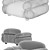 Stylish Tacchini SESANN Armchair: Sleek Design & Comfort 3D model small image 3