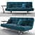 "Stacy" Extendable Sofa & "Play" Side Table Set 3D model small image 1