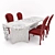 Elledue Table & Chair Set: Think about Flowers T 302 + LA 301 3D model small image 2