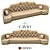 Luxury Art Deco Sofa: Gatsby 3D model small image 1