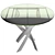 Modern Gray Glass Top Folding Table 3D model small image 2