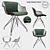 Modern Wire Dining Chair 3D model small image 1