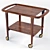 Møller Walnut Trolley: Versatile Danish Design 3D model small image 1