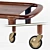 Møller Walnut Trolley: Versatile Danish Design 3D model small image 2