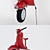 Vintage Red Scooter Wall Lamp 3D model small image 2