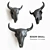 Gilded Bison Trophy Skull 3D model small image 1