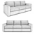 West Elm Henry Leather Sofa 3D model small image 2