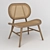 Stylish Rattan Lounge Chair 3D model small image 1