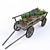 Flower-Filled Decorative Cart 3D model small image 1