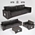 Modern Sofa Armchair & Coffee Table Set 3D model small image 1