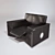 Modern Sofa Armchair & Coffee Table Set 3D model small image 3
