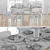 IKEA INGATORP and IDOLF Dining Set 3D model small image 3