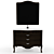 Elegant Andromeda Vanity Cabinet 3D model small image 1