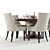 Elegant Pottery Barn Dining Set 3D model small image 3