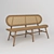 Elegant Rattan Bench for Outdoor 3D model small image 1