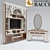 Elegant Wood Vanity Set 3D model small image 1