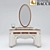 Elegant Wood Vanity Set 3D model small image 2