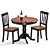 Elegant Caledonia Dining Set 3D model small image 1