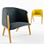 Italian Mafalda Chair: Elegant & Comfortable 3D model small image 1