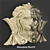 Regal Lion Head Decoration 3D model small image 1