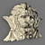 Regal Lion Head Decoration 3D model small image 2