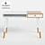 Scandi Style White Desk Sonnenblick 3D model small image 1