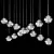 LED Pendant Chandelier - Stylish Illumination in Adjustable Heights 3D model small image 1