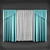 Modern Curtains: Stylish & Versatile 3D model small image 1