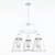  Hobson Collection Satin Nickel Chandelier 3D model small image 2