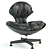 Modern Lounge Egg Chair 3D model small image 1