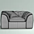 Elegant Collins Sofa 3D model small image 3