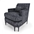 Celestial Comfort: Baker Celestite Lounge Chair 3D model small image 1