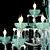 Swarovski Strass Crystal Chandelier: Elegant Illumination for Luxurious Spaces 3D model small image 2