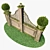 Mossy Pergola with Vase: VrayBlendMtl for Customizable Dirt Effects 3D model small image 2